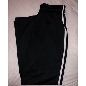 Black Sweats with White stripes